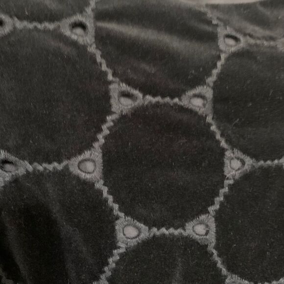 Boden Black Circle Velvet Sheath Lined Dress 4L US Lined - Picture 6 of 9